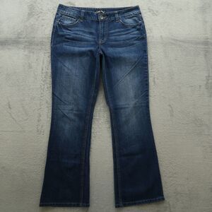 LEI Jeans Women's Fits 34x32.5 (No Tag) Mid-Rise Sophia Hipster Flare Stretch